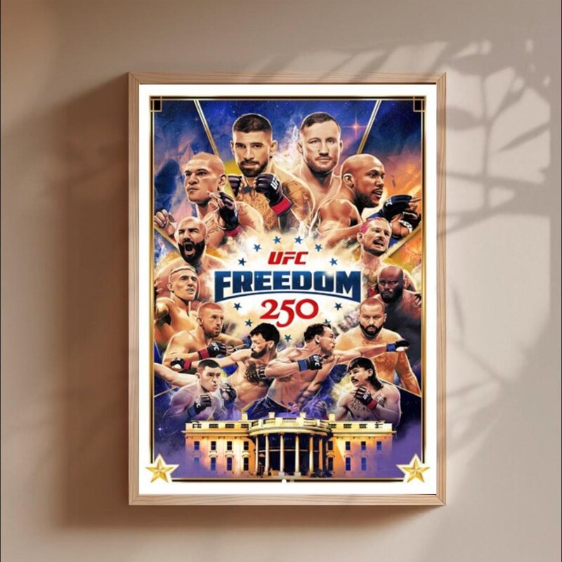 Ufc 250 Lettering Ufc Freedom 250 Fight Poster - Etsy