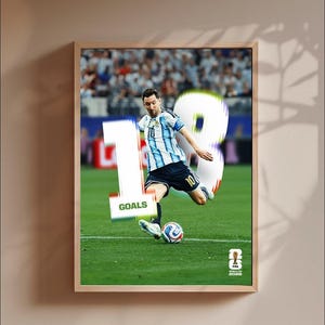 Poster van een Argentijnse voetballegende uit 2026 – Muurdecoratie met een recordbrekende carrière
