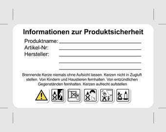 Warnings for candles for the EU Product Safety Regulation (GPSR)