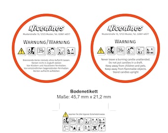 Safety instructions for personalized candles | Digital download