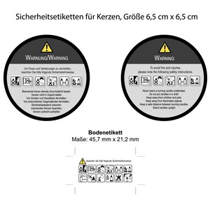 Veiligheidsinstructies voor kaarsen |  schaalbaar en bewerkbaar | digitaal bestand