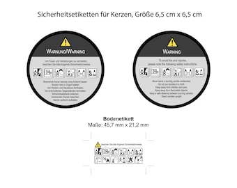 Safety instructions for candles | scalable and editable | digital file