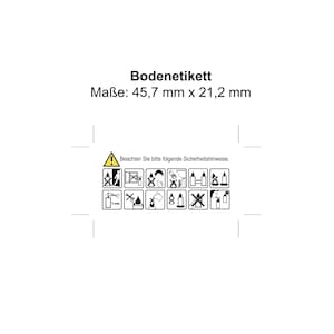 Étiquette de sol avec avertissements pour les bougies