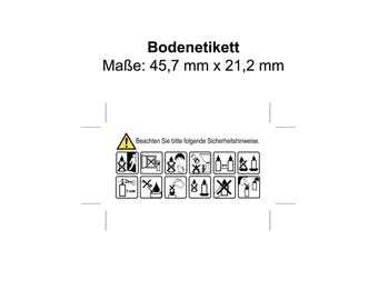 Bottom label with warnings for candles