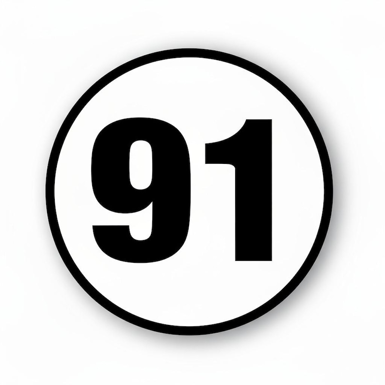 Custom Racing Number Sticker or Magnet, Circle Decal (set of 2) - Etsy