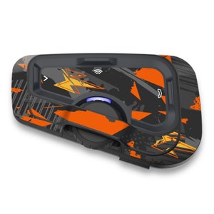 For CARDO Freecom 4X 2X Removable Protection Skin Cover Sticker Spark Radimix Wrap Decal Graphic FCX10 FCX11 FCX12 FCX13 FCX14 FCX15 FCX16 FCX17 FCX18 Blue Orange Green Red Pink Flame