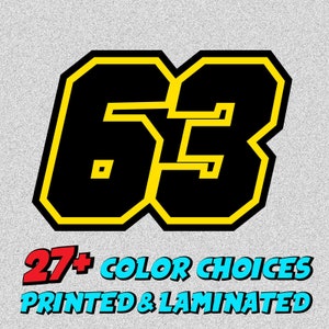 Custom Motorcycle Racing Number Decal, Motocross Sticker