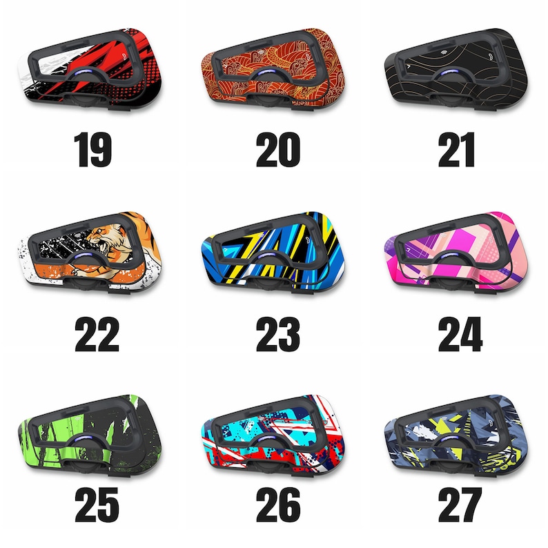 For CARDO Freecom 4X 2X Removable Protection Skin Cover Sticker Spark Radimix Wrap Decal Graphic FCX19 FCX20 FCX21 FCX22 FCX23 FCX24 FCX25 FCX26 FCX27 Red Black Blue Pink Green Aqua