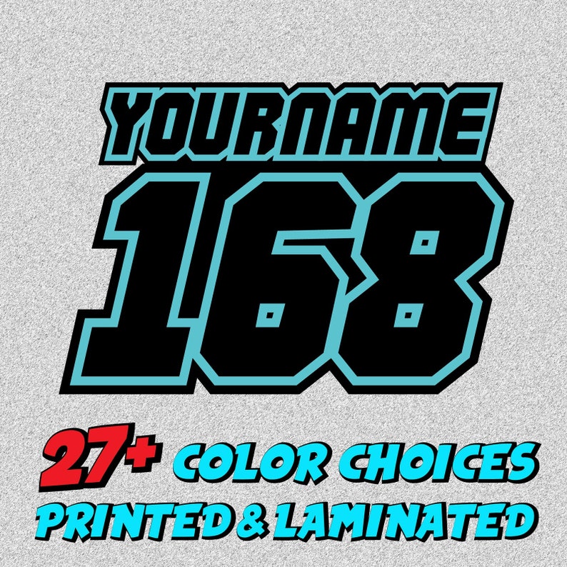 Custom Motorcycle Racing Number Decal Sticker - Etsy