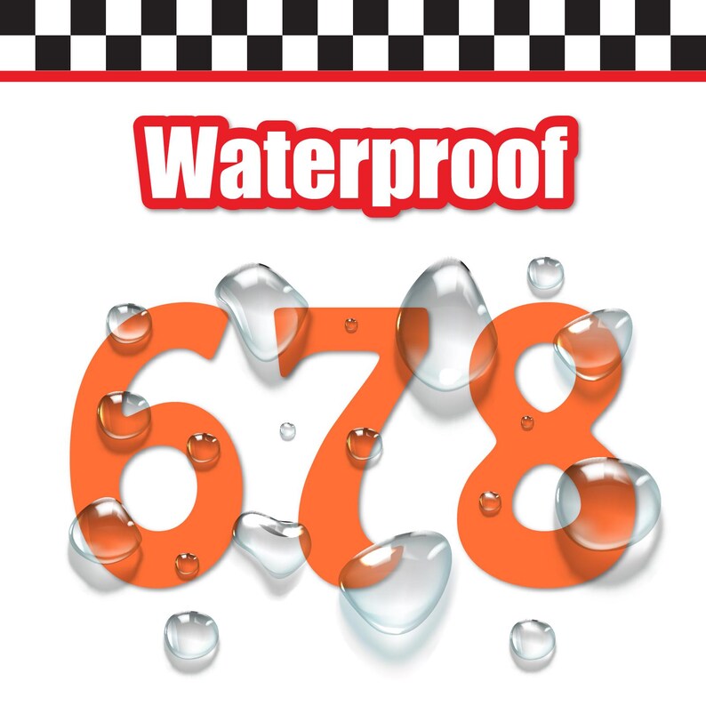 Single Number Decal Sticker Individual Numbers Color Solid Door Mailbox