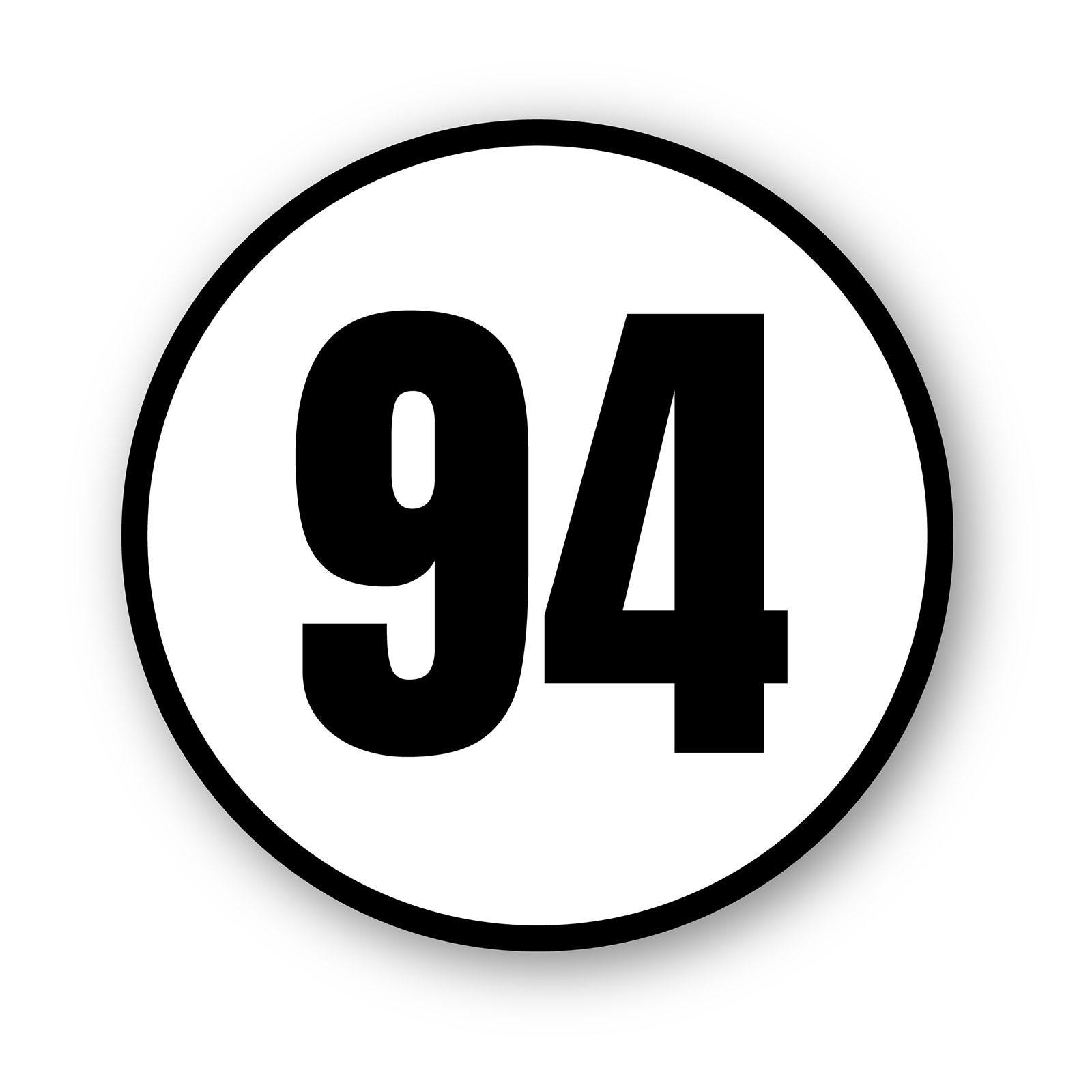 Custom Racing Number Stickers Set of 2 - Circle Decal or Magnet ...