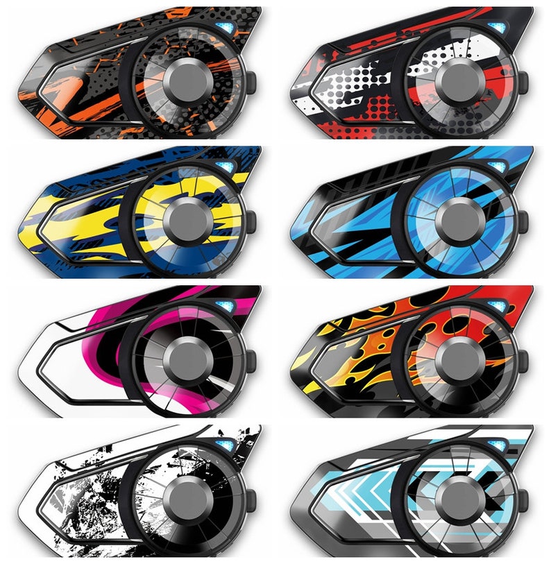 For SENA 30K Removable Skin Garskin Cover Sticker Protection Decal Pettern Black Blue Red White Yellow