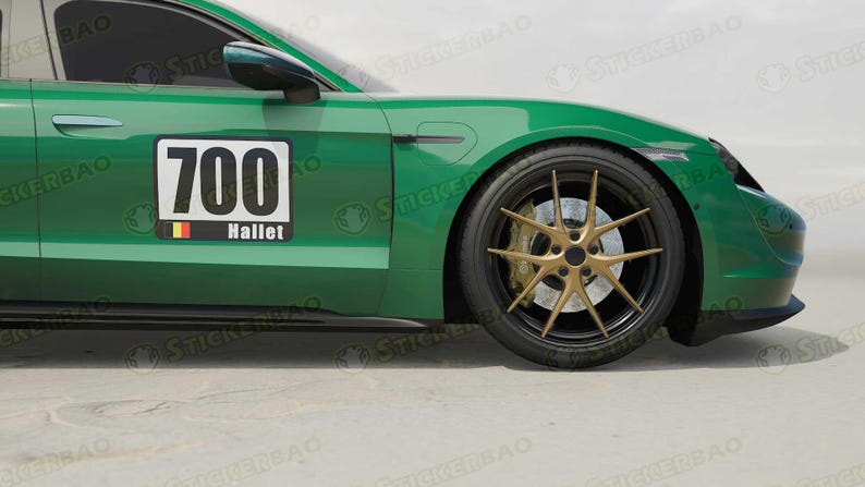 Customizable Racing Number Decal, Magnet, or Sticker (set of 2) - Etsy