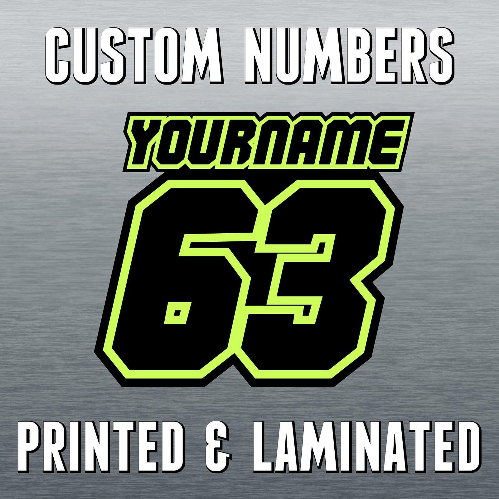 Custom Motorcycle Racing Number Decal Sticker - Etsy