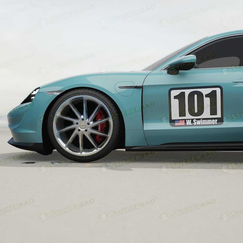 Rally Car Number Decals - Etsy