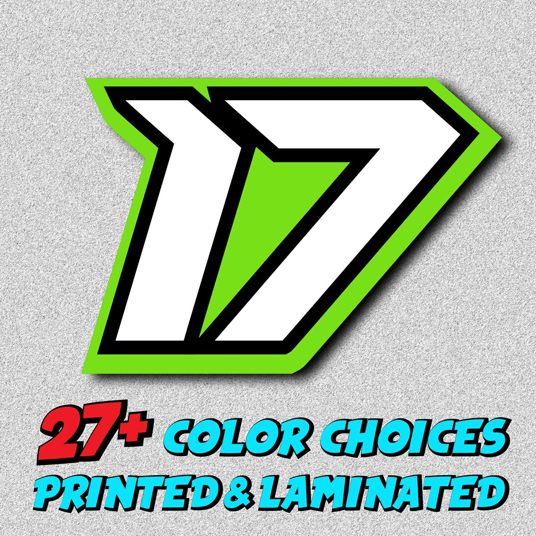 1pc. Custom Motorcycle MX Racing Number Stickers Decals Jersey for CBR ...