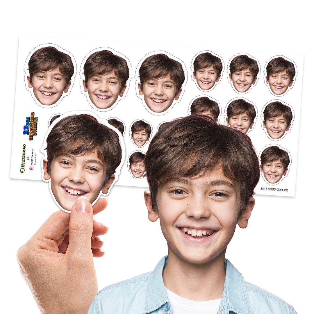 Custom Face Stickers, Personalized Photo Sticker Sheet, Custom Baby ...