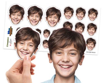 Custom Face Stickers, Personalized Photo Sticker Sheet, Custom Baby Face Sticker, Photo Stickers, Waterproof Vinyl Die Cut Stickers