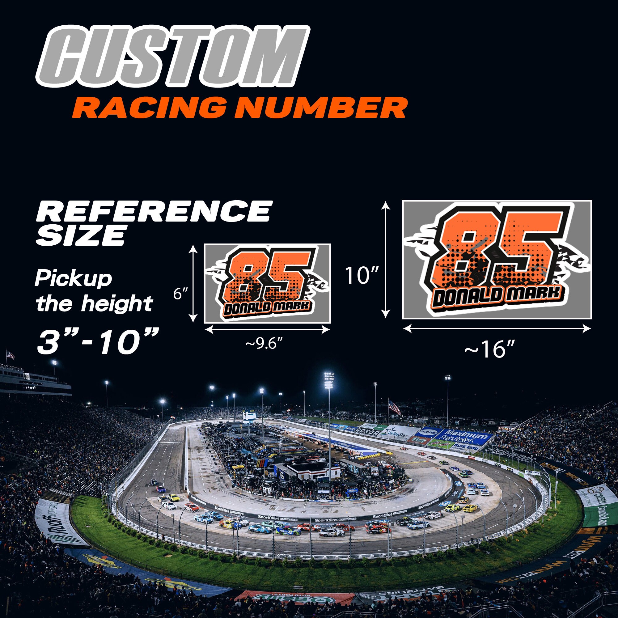 Custom Racing Number Decals (1 Piece) - Etsy