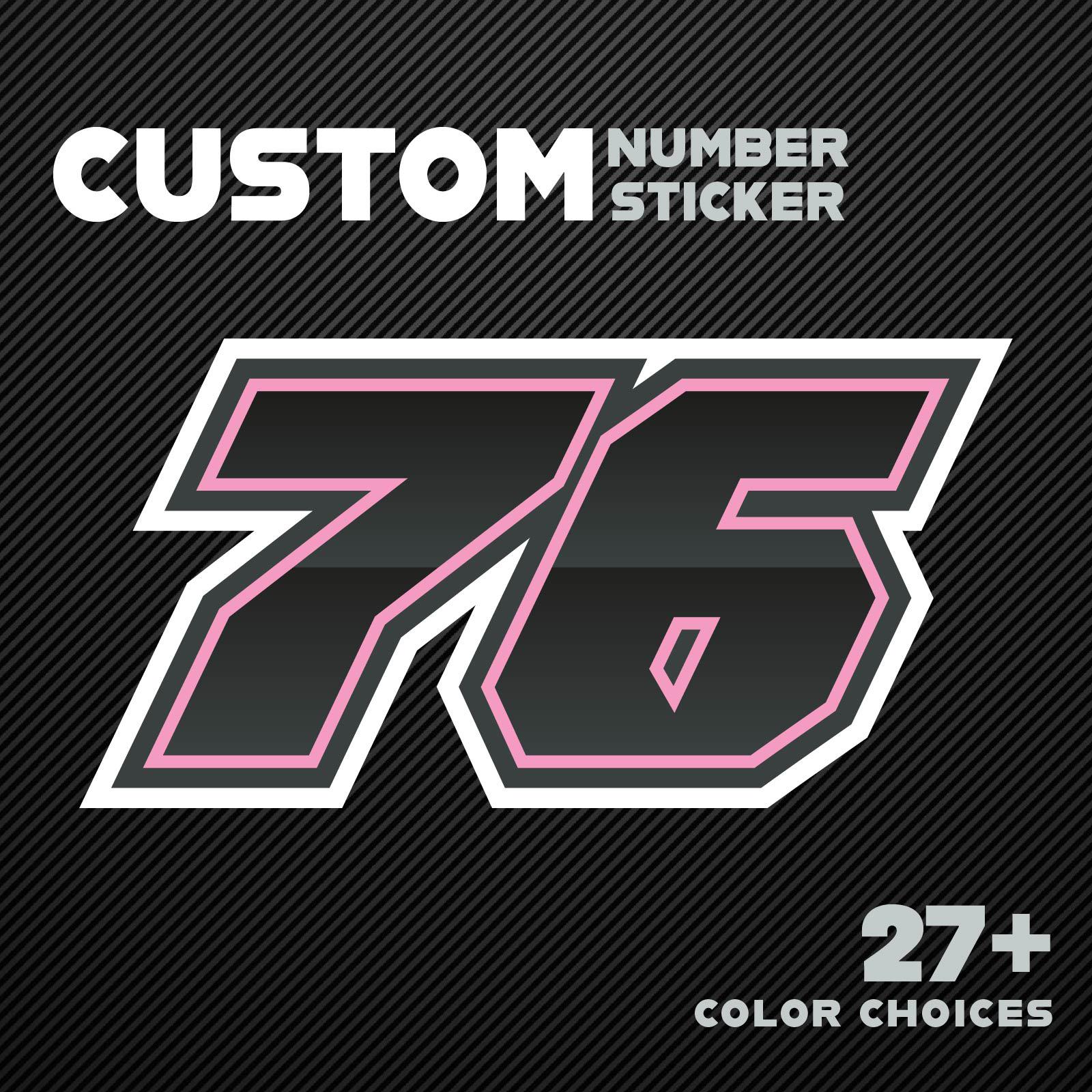 Custom Racing Number Stickers (3pcs) - Track Day Decals - Etsy