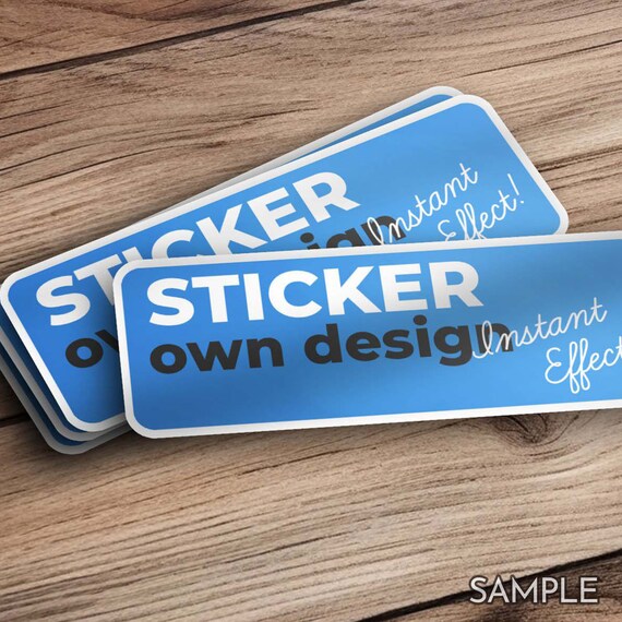 Rectangle | Custom Die Cut Sticker labels Logo Stickers for Business  Customized Etiquetas Personalizes 50 100 200 pc | Make Your Own Sticker