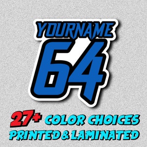 Custom Motorcycle Racing Number Decal - MX Motocross Sticker (1pc.)