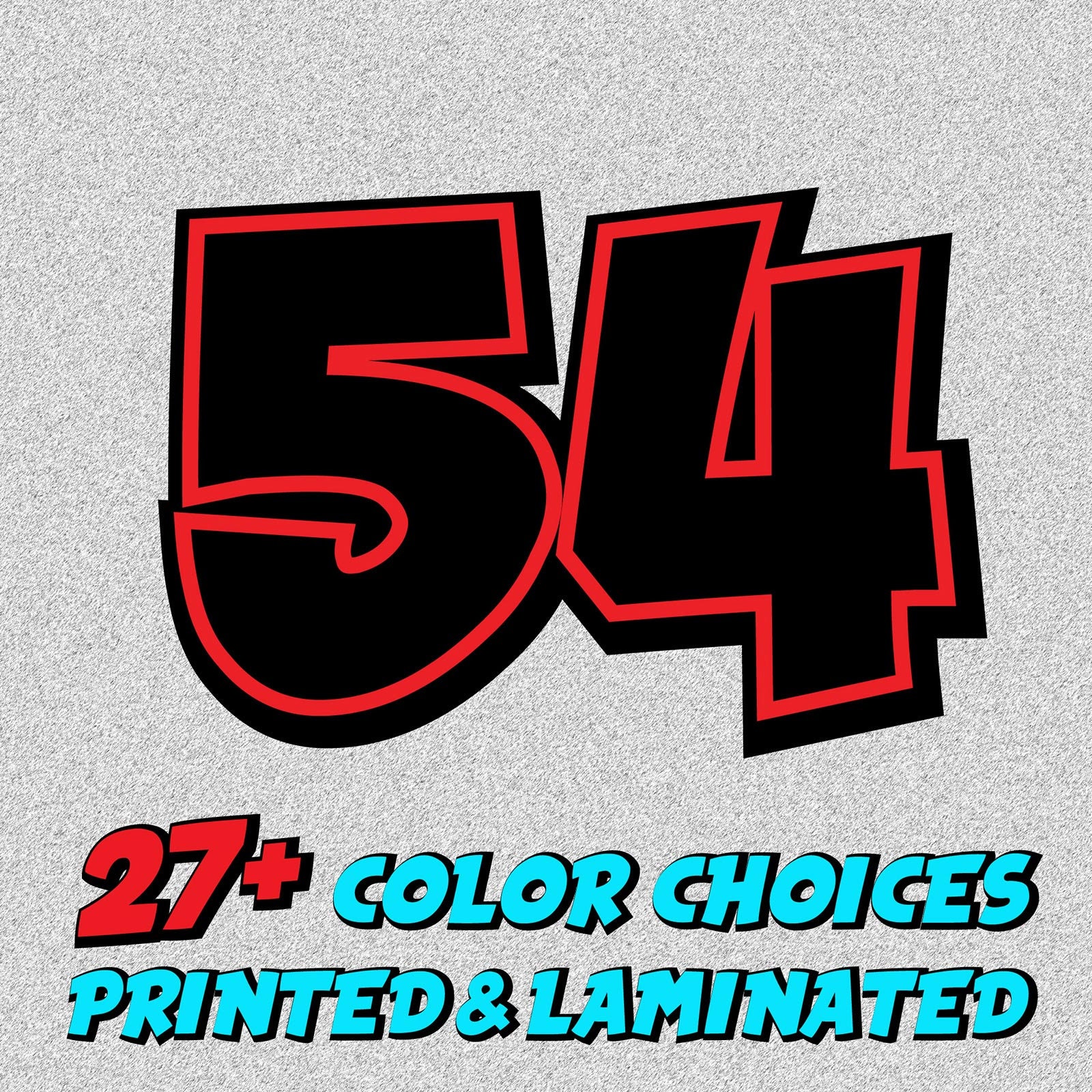 54 Racing Number Motorcycle Racing Custom Motorcycle Racing Number Decal, High Speed Style - Etsy