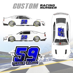 1 piece Custom Car Autocross Number Letter Sticker Racing Decal Vinyl Decals 6&quot; 12&quot; 14&quot; 16 inch T09