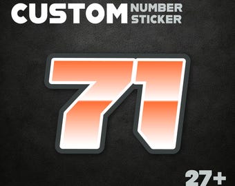 Pegatinas personalizadas con números de carrera, calcomanías de motocross (3 unidades)