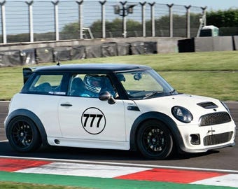 Removable Custom Racing Number Sticker - Vinyl or Magnet, Custom Size Options (Set of 2)