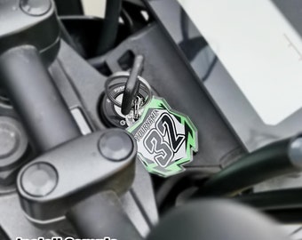 Custom Acrylic Number Plate Keychain: MX Dirt Bike, Motocross Racing