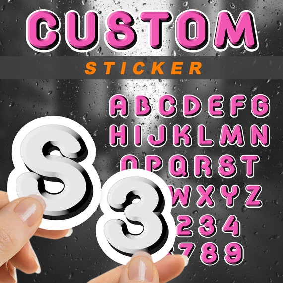 1 Pc. Vinyl Removable Alphabet Number Letter Stickers for