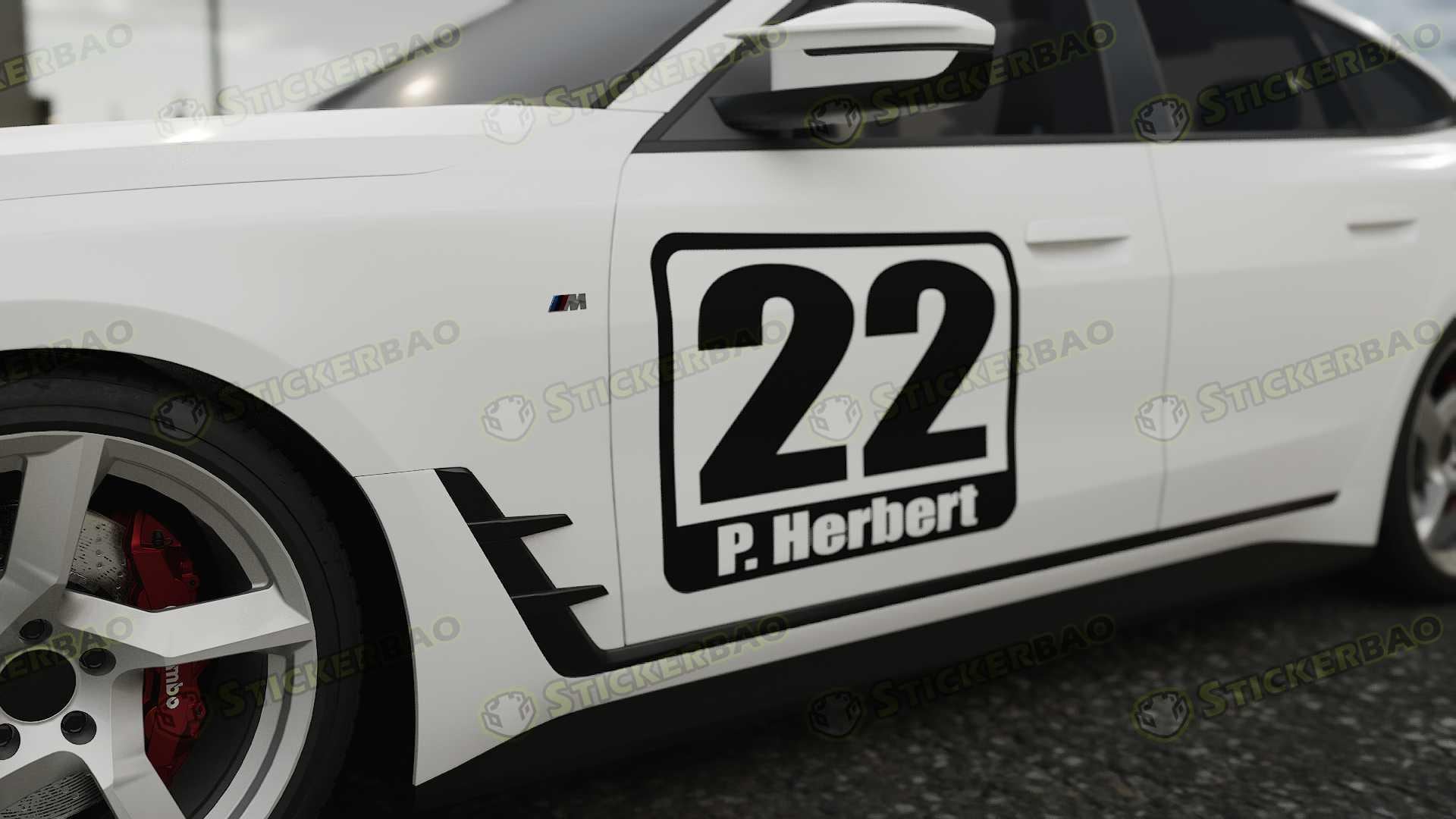 Racing Autocross Numbers Sticker Custom Name Vinyl Magnet Decal 2 pieces 10" 12" 14" inch