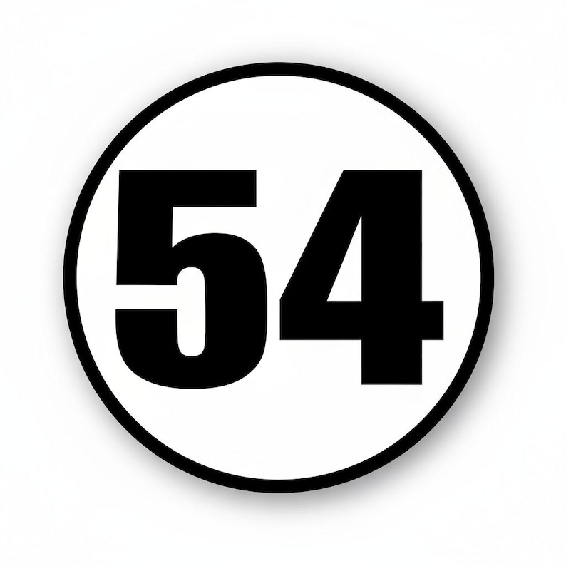 Custom Racing Number Sticker or Magnet, Circle Decal (set of 2) - Etsy