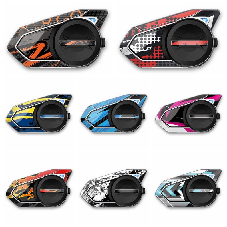 For SENA 50S Removable Skin Garskin Cover Sticker Protection Decal Pattern Black Red Orange Blue White