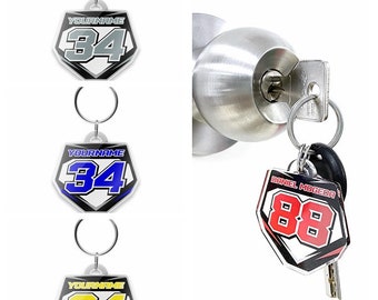 Custom Mini Number Plate Keychains | Motocross MX Dirt Bike