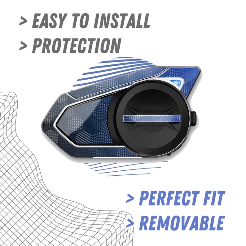 For SENA 50S Cover Skin Sticker Protection Decal Removable Carbon Fiber