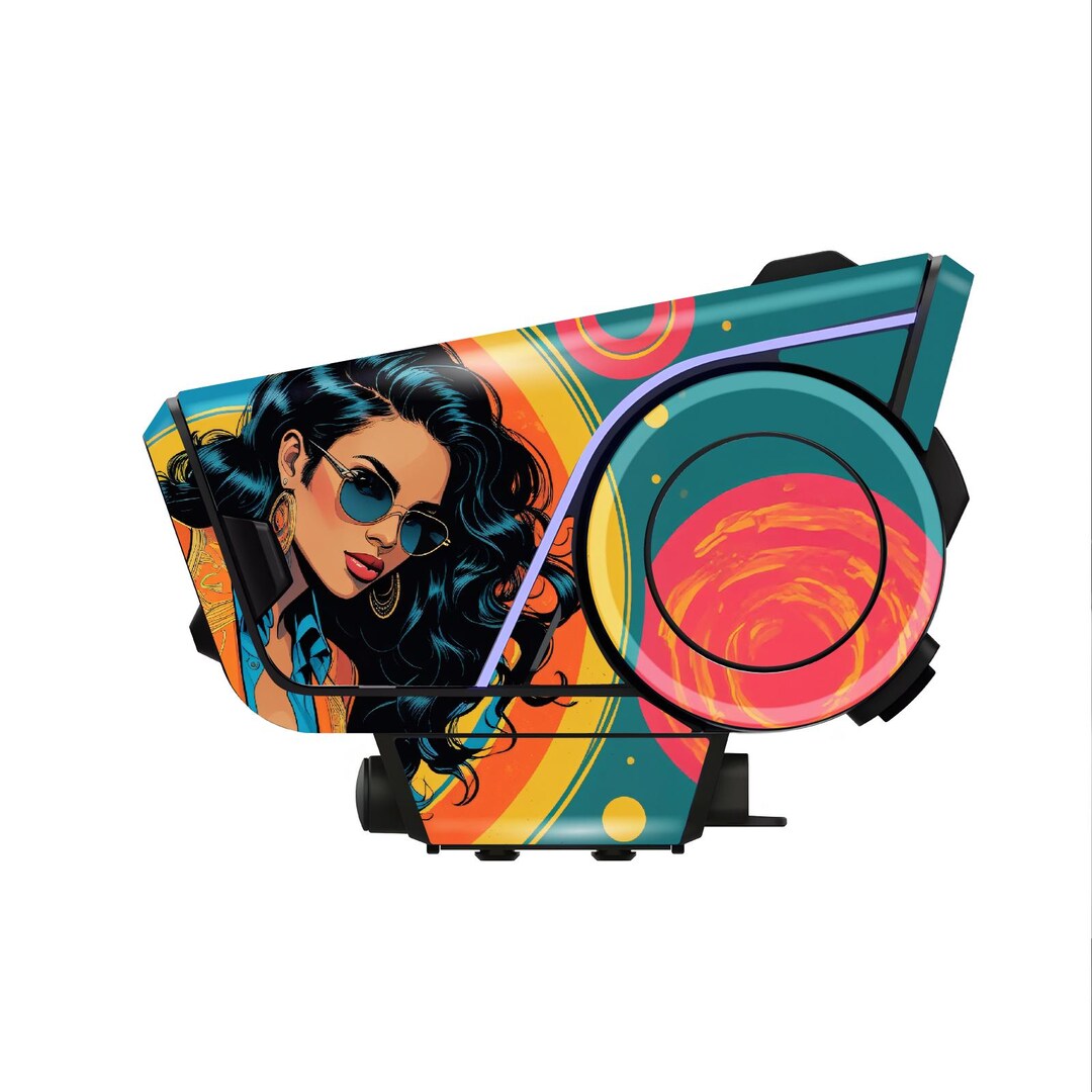 SENA 60S Intercom Skin: Glossy/matte, Retro Pop Anime Girl Decal
