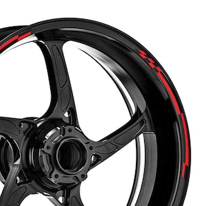 For Honda Motorcycle 17 inch Wheel Stickers Stripe Check Rim Decals Red Green Orange Purple Yellow