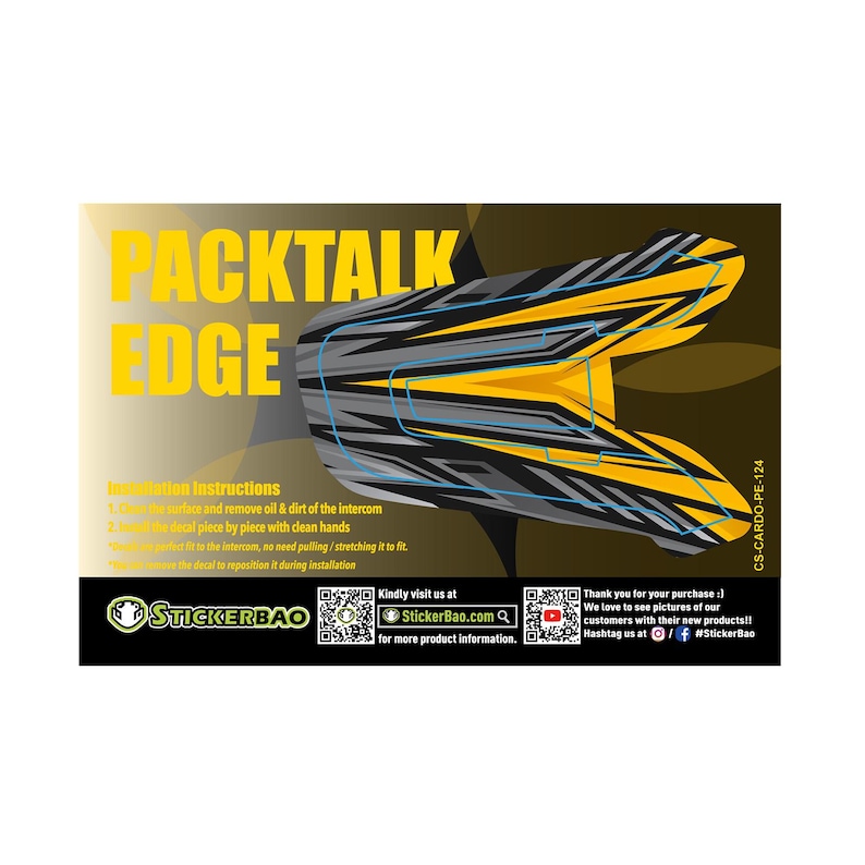 Cardo Sticker CARDO Packtalk Edge/neo/pro Glossy Skin Wrap Sticker - Etsy