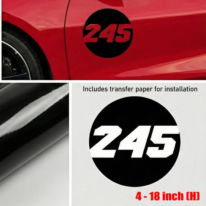 Number Rondel For Racing Transparent Custom Racing Number Decal | Hollow Circle Vinyl Sticker | Track Day ...