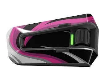 CARDO Packtalk Edge/Neo Decal – Protective Skin, Pink Wave Graphic