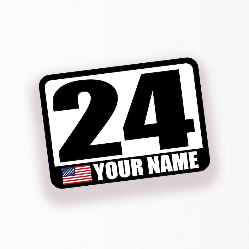 Customizable Racing Number Decal, Magnet, or Sticker (set of 2) - Etsy