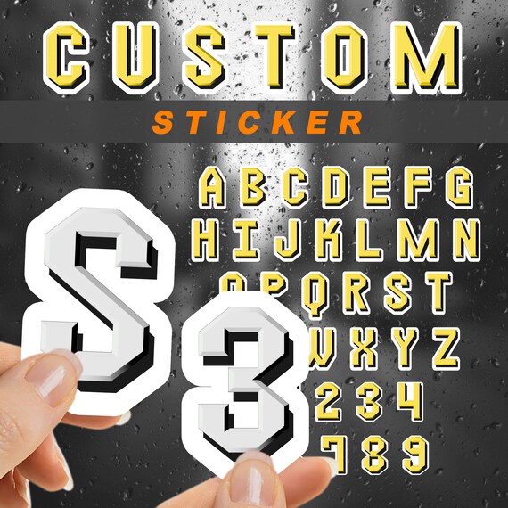 you 1 Pc. Vinyl Removable Alphabet Number Letter Stickers for Car