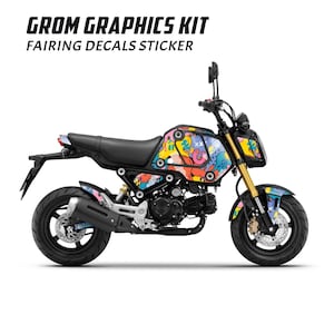 For Honda GROM MSX125 2021 2022 2023 Full Body Wrap Sticker Vinyl Graphic Decal Kit Set