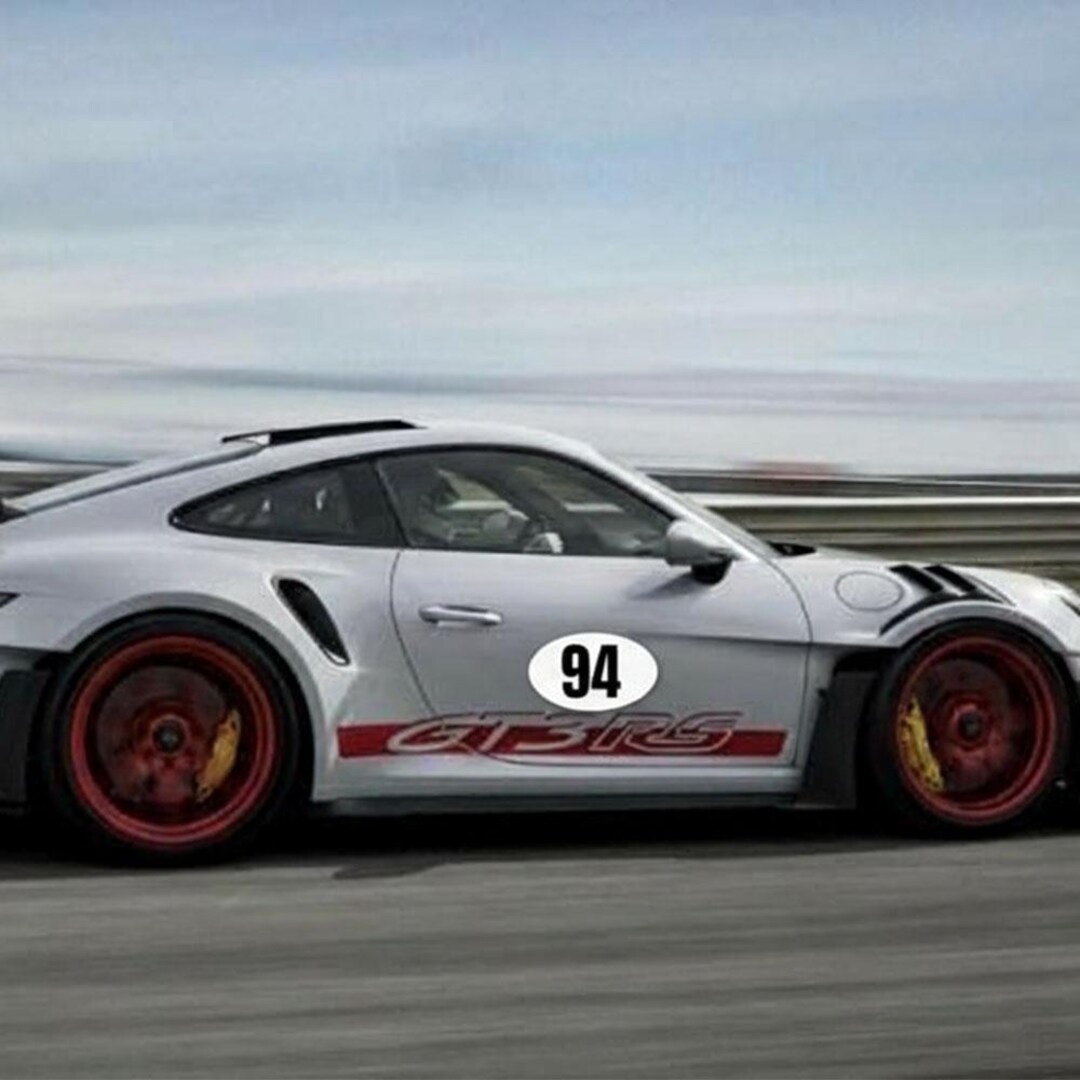 Oval Racing Numbers Custom Oval Racing Number Stickers Set of 2 – Vinyl Decal or Magnet - Etsy