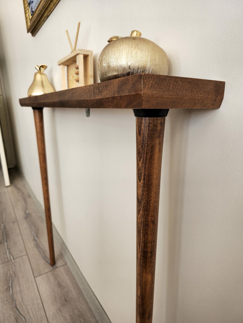Narrow Wooden Console Table for Entryway Customsize Console Table Solid