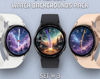 Quadrante Starry Nebula per Samsung, Garmin | Set 3 | Sfondo Galaxy Art | Foresta Magica, Wear OS
