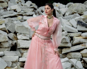 Designer Lahenga Choli For Women Skirt for Women Gown Dress Pakistani Embroidered Designer Georgette Gown Party Wear Work Weddings Dress