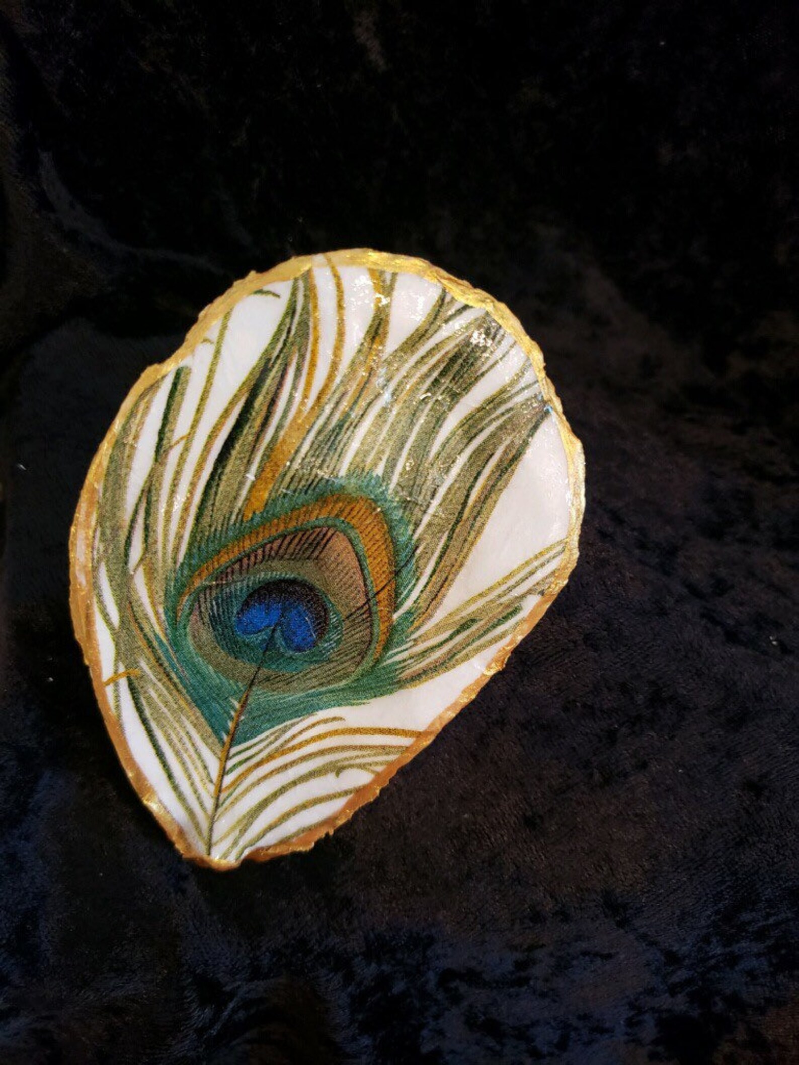 Peacock Inner Shell Peacock Oyster Shell Ring Dish, Trinket Bowl, Jewelry Holder - Etsy